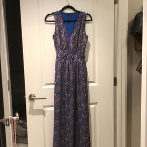 Maxi paisley blue dress, purchased but never worn